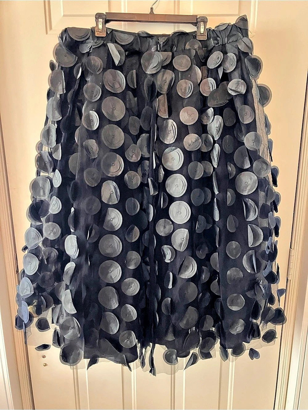 Eloquii Black Tulle Dot Long Skirt Size 20W NWT - Picture 2 of 11